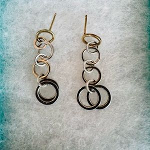 Authentic TIFFANY & CO 18k GOLD & sterling silver Earrings